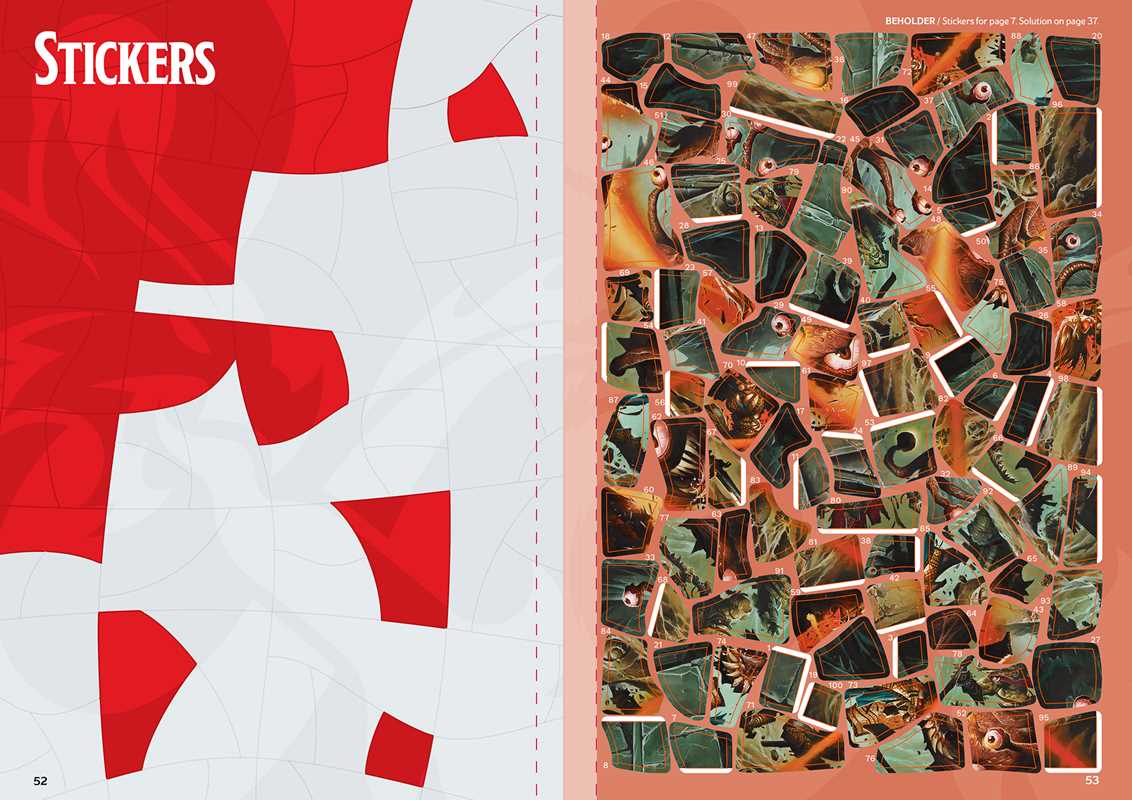 Dungeons & Dragons Sticker Art Puzzles by Steve Behling