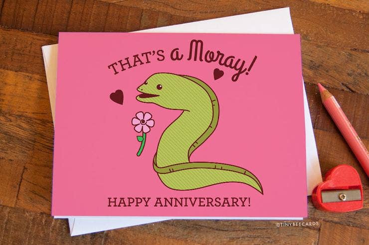 That's A Moray, Happy Anniversary Card
