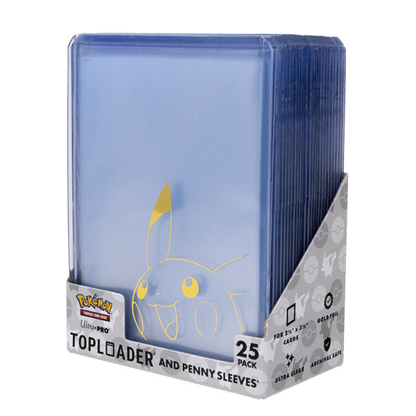 3x4 Toploader Combo-Pokémon- Pikachu (25 sleeves + 25 toploads)