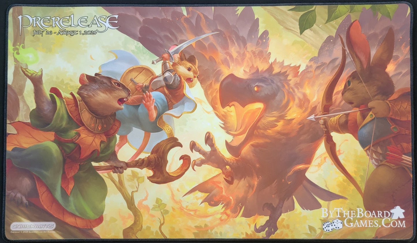 Gamermats - Playmat - Magic: the Gathering Bloomburrow Prerelease Stitched - 24" x 14" x 1/8"