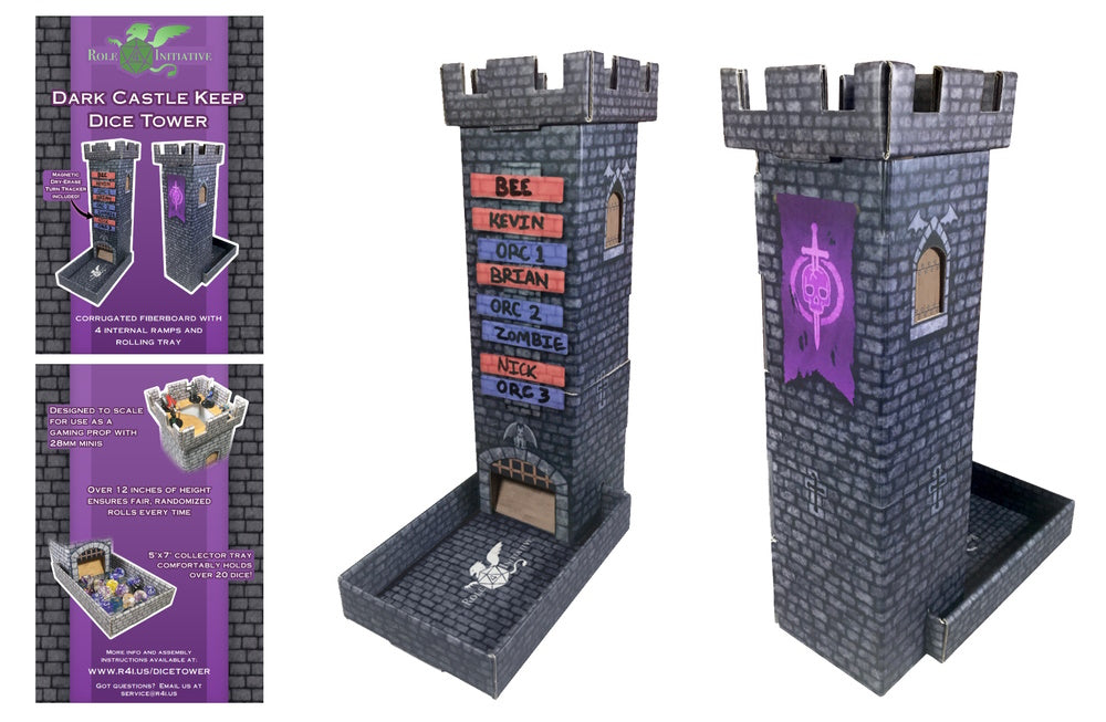 Dark Castle Keep Dice Tower w/ Turn Tracker