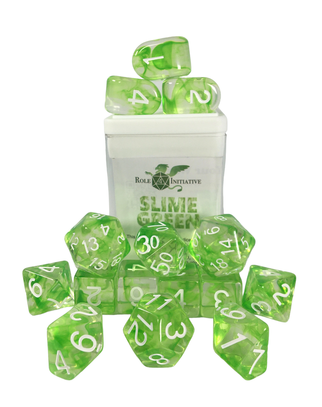 Diffusion Slime Green - Set of 15 Dice