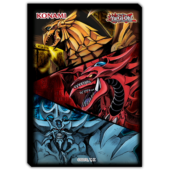 Card Sleeves: Yu-Gi-Oh!: Slifer, Obelisk, & Ra (SMALL) By The Board Games & Entertainment Card Sleeves: Yu-Gi-Oh!: Slifer, Obelisk, & Ra (SMALL) By The Board Games & Entertainment