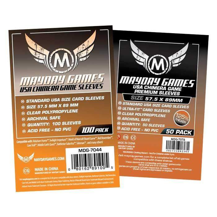 Mayday Premium 50 Clear USA Chimera Card Sleeves 57.5 x 89mm Mayday Premium 50 Clear USA Chimera Card Sleeves 57.5 x 89mm