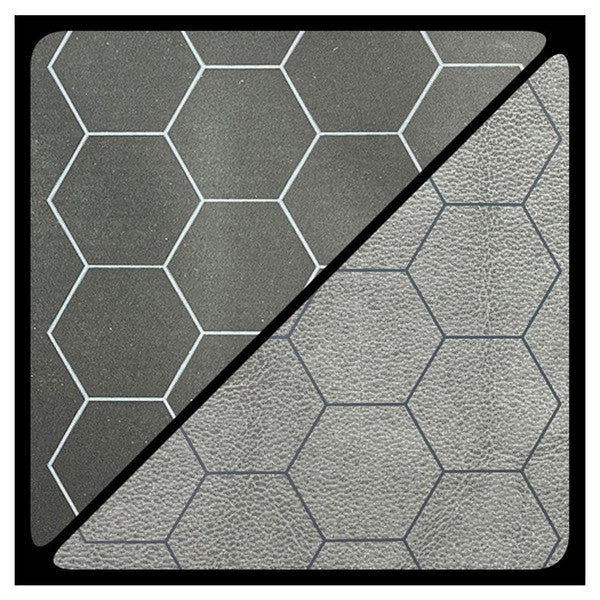Battlemat: Reversible Hexes Black/Grey (23½” x 26” Playing Surface)