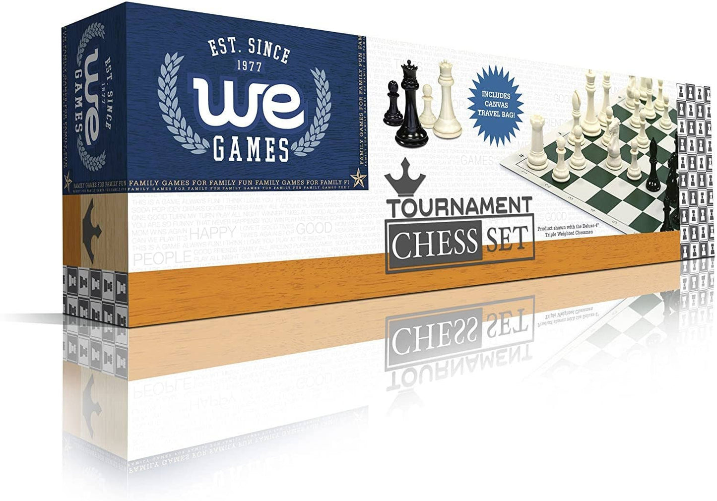 Triple Weighted Tournament Chess Set with Travel Bag