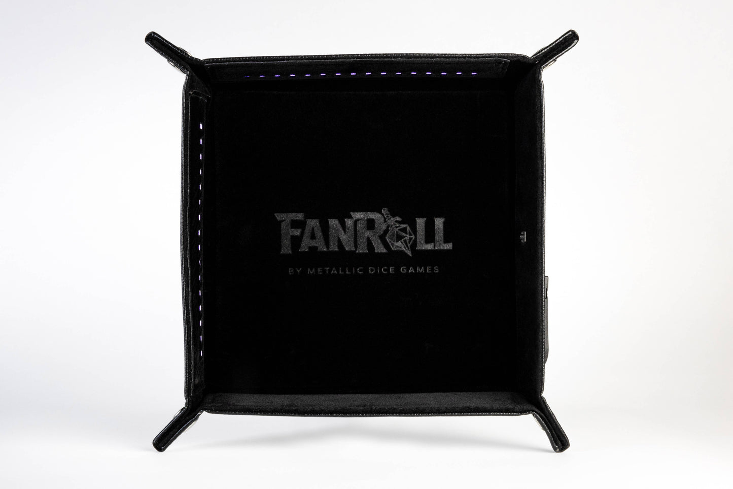 Shadow Light Blacklight Dice Tray with d20: Black