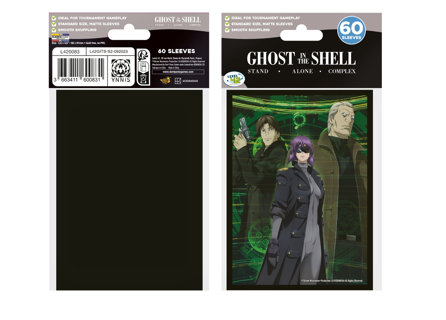 Officially Licensed Ghost in a Shell Standard Sleeves - Section 9