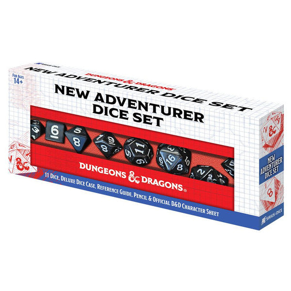 D&D New Adventurer Set with Black Dice