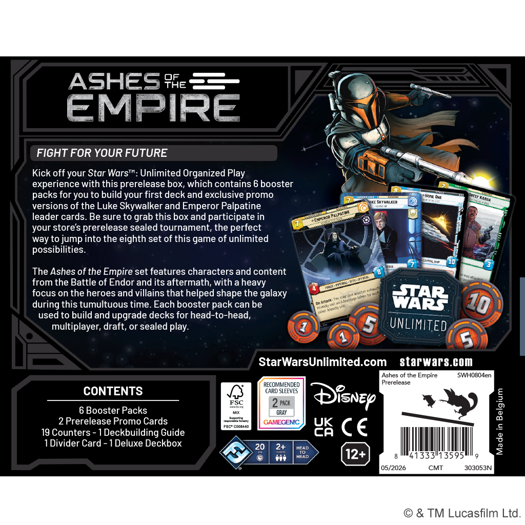 SWU TCG: Ashes of the Empire: Prerelease Box