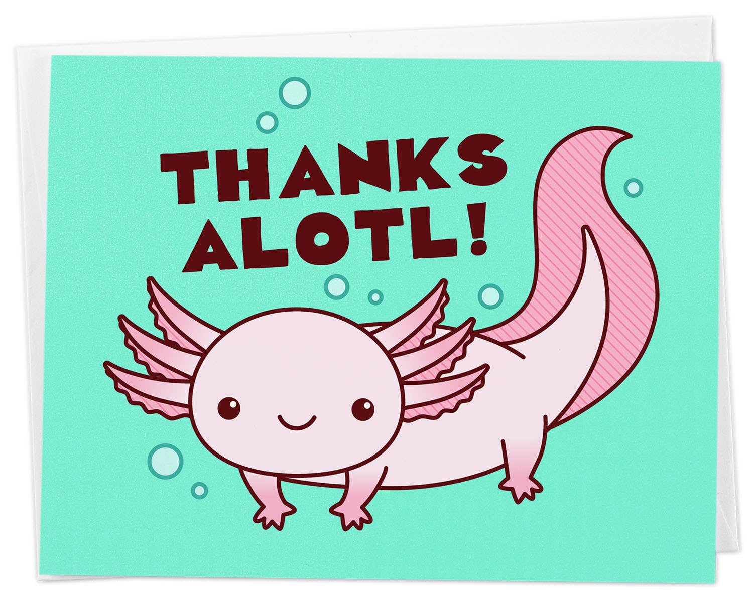 Thanks Alotl Axolotl Pun Greeting Card – By The Board Games
