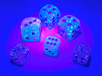 Chessex Dice Set:  Gemini Gel Green-Pink/blue Luminary 12mm d6 Dice Block (36 dice)CHX26864