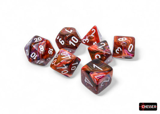 Chessex Dice Set: Festive® Symphony™/white Polyhedral 7-Dice Set : CHX27543