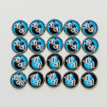Handmade Glass & Metal Stat Counters for Magic The Gathering