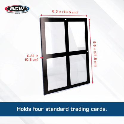 Magnetic 4-Card Holder - 35 PT. Black Border