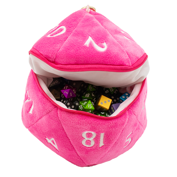 D20 Plush Dice Bag