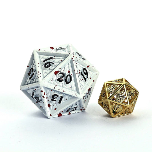 HY00420 45mm Metal Behemoth Spindown D20 - Matte White with Blood Splatter
