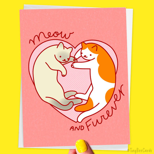 Meow & Furever Cats Love Card