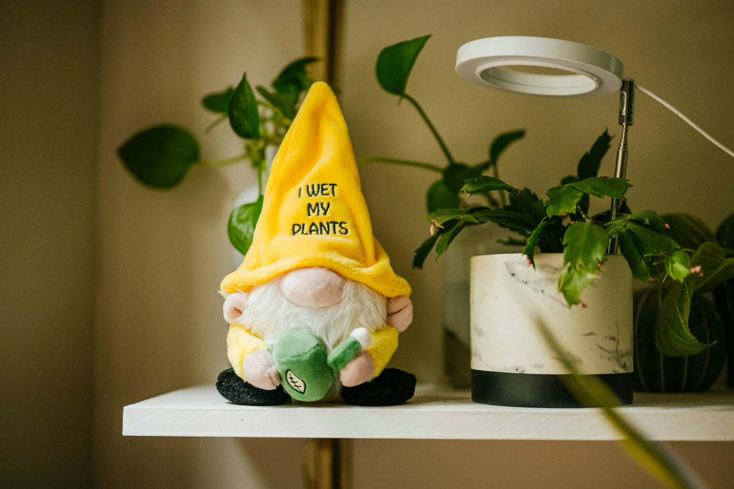 Gnome Plush  Wet My Plants  Soft Cuddly Toy Funny Cute Gift