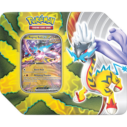 Pokmon TCG: Paradox Destinies Tin By The Board Games & Entertainment Pokmon TCG: Paradox Destinies Tin By The Board Games & Entertainment