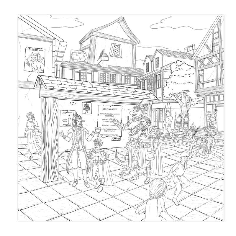 Düngeonmeister Goblin Quest Coloring Book