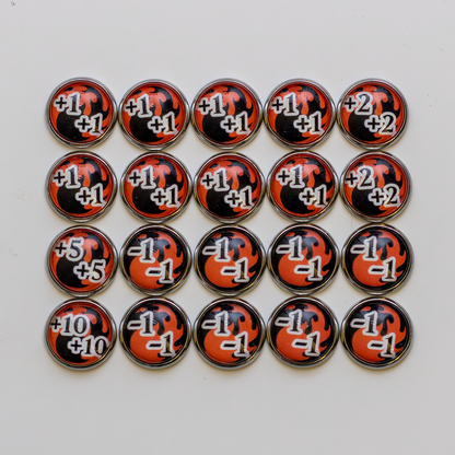 Handmade Glass & Metal Stat Counters for Magic The Gathering