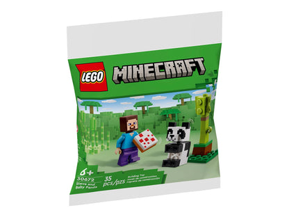 LEGO® Minecraft® Steve and Baby Panda & Kiki's Coconut Attack (30672)