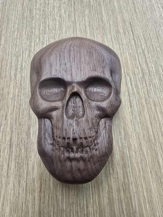 Premium Wooden Skull Gaming Accessory Case