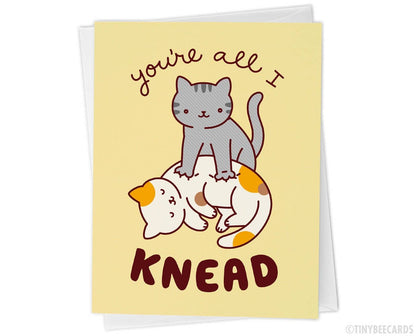 Cat Love Card - All I Knead