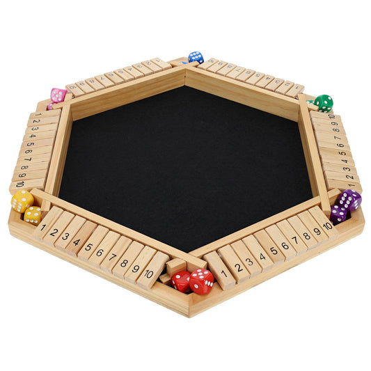 6 Player Shut The Box Board Game