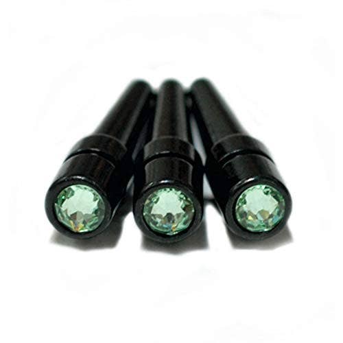 Black Metal Cribbage Pegs with Austrian Crystals - Set of 3