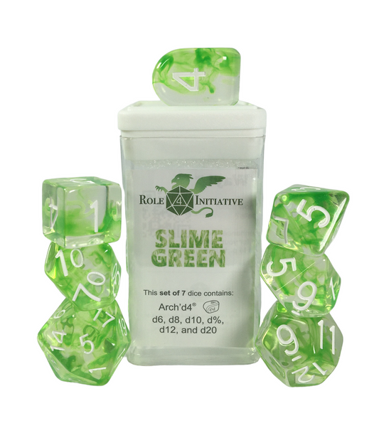 Diffusion Slime Green - Set of 7 Dice