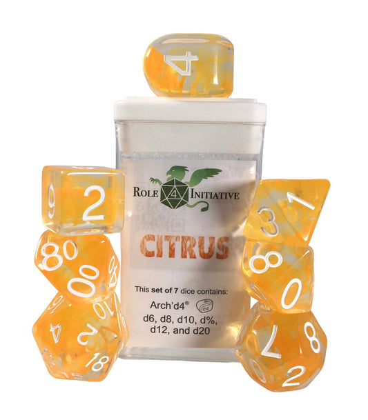 Diffusion Citrus - Set of 7 Dice