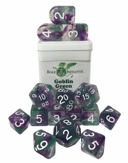 Diffusion Goblin Green - Set of 15 Dice