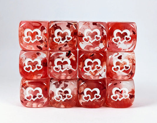 Diffusion Lovestruck - Set of 12d6 pips 18mm w/ symbol