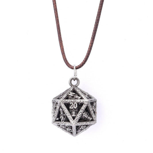 Grimskull's D20 Locket Gift Set - Ancient Silver