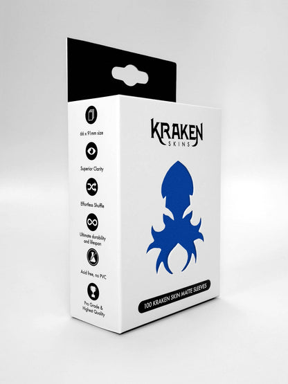 Kraken Skins: Ultramarine Blue Matte Sleeves