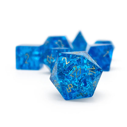 Shattered Zircon Sapphire Glass Dice