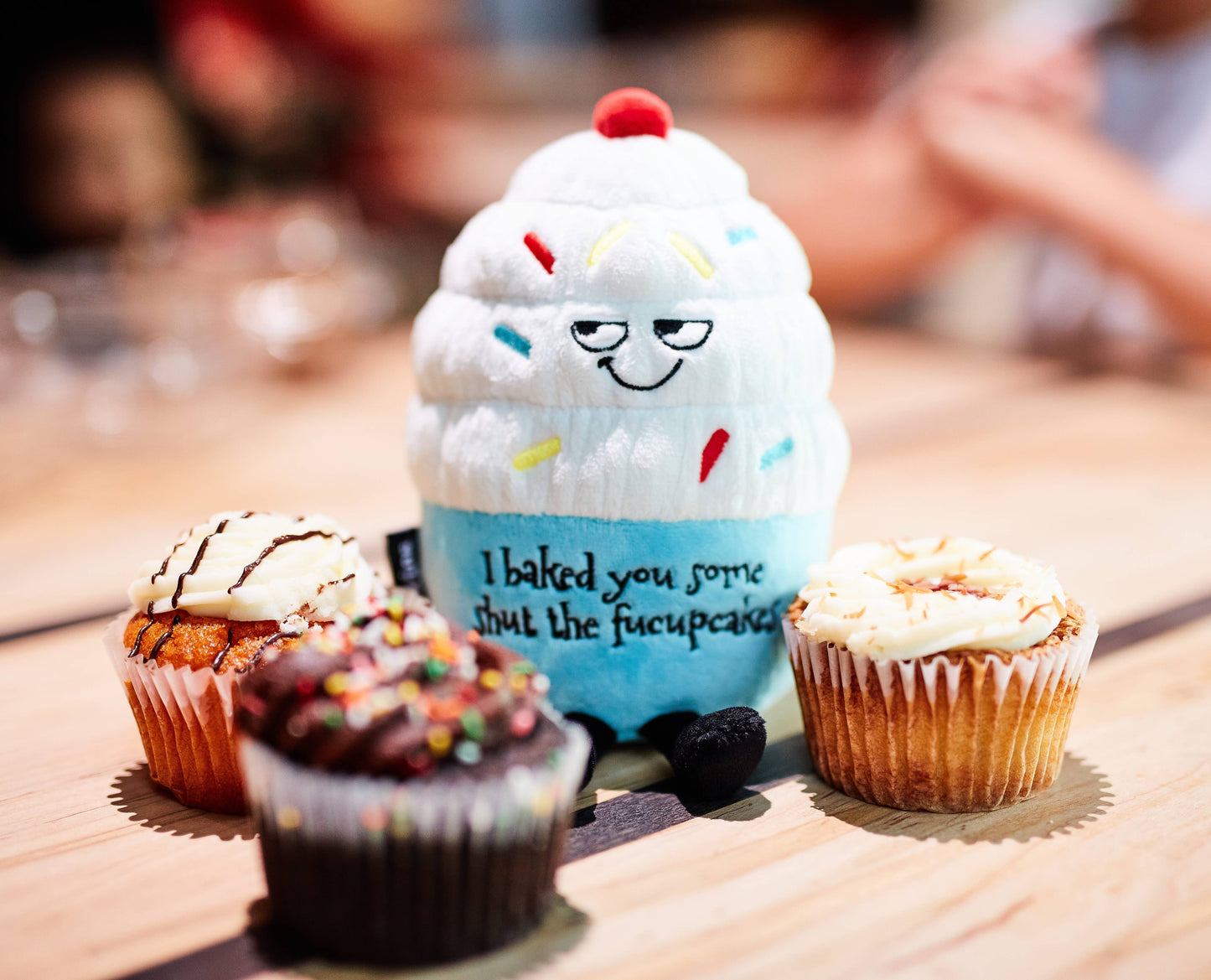 Sassy Cupcake Plushie - Novelty Gag White Elephant Gift