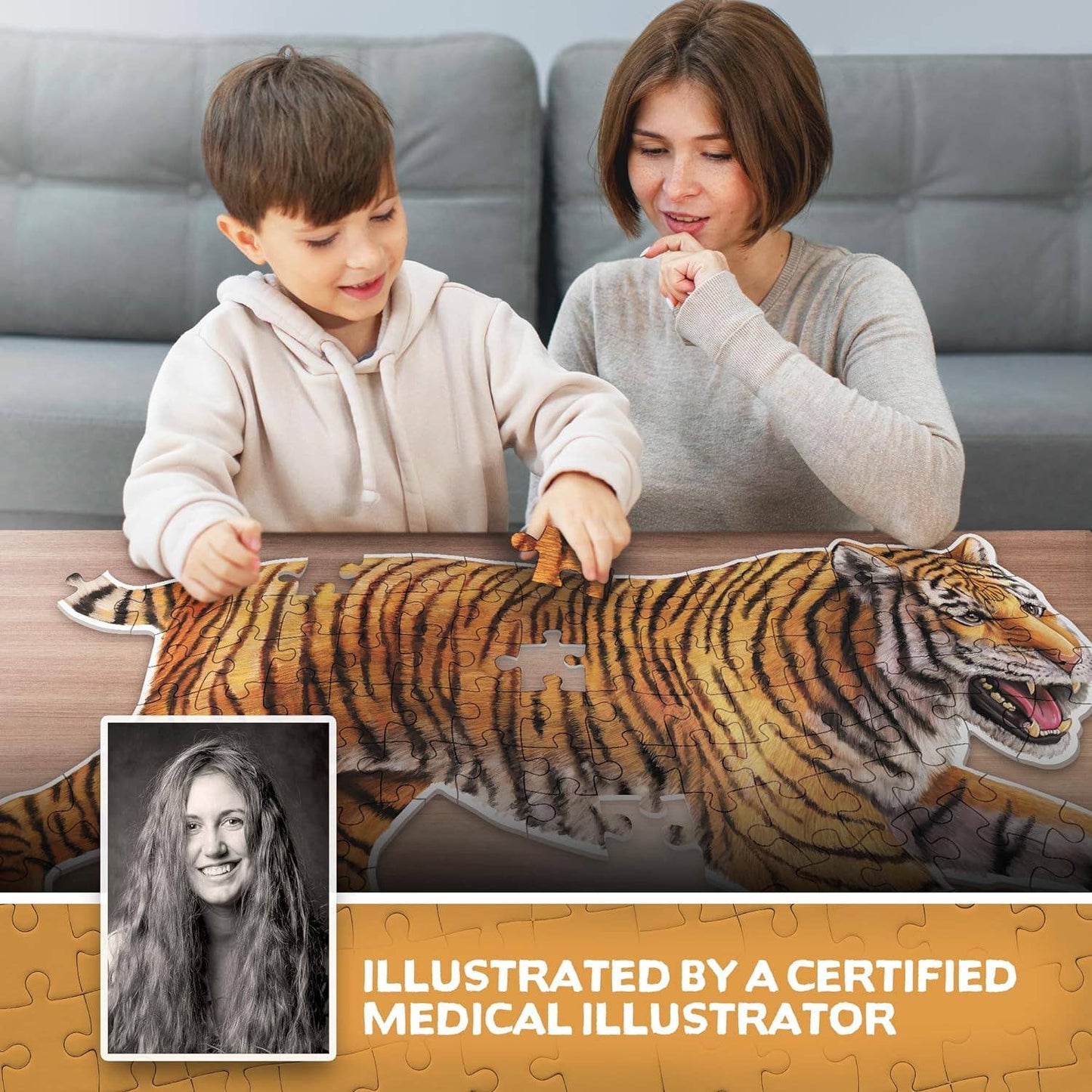 Turn N Learn: Tiger Puzzle