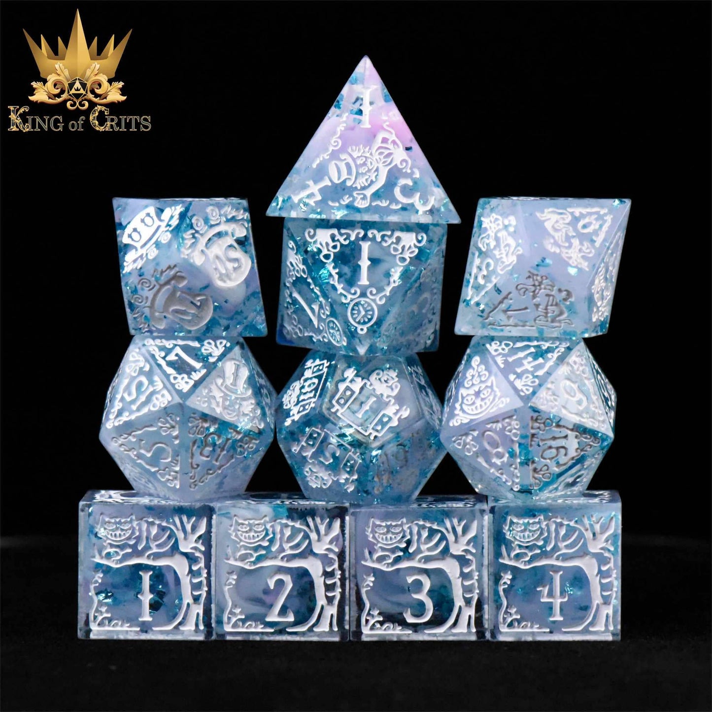 Alice's Wonderland 11 Dice Set with Gift Box (Sharp Edge)