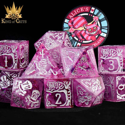 Alice's Wonderland 11 Dice Set with Gift Box (Sharp Edge)