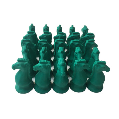 Green Knight Chess Erasers - Bulk Pack of 25