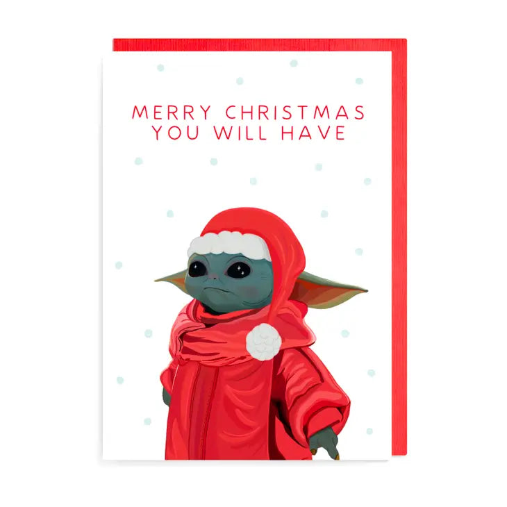 Baby Yoda Christmas Card