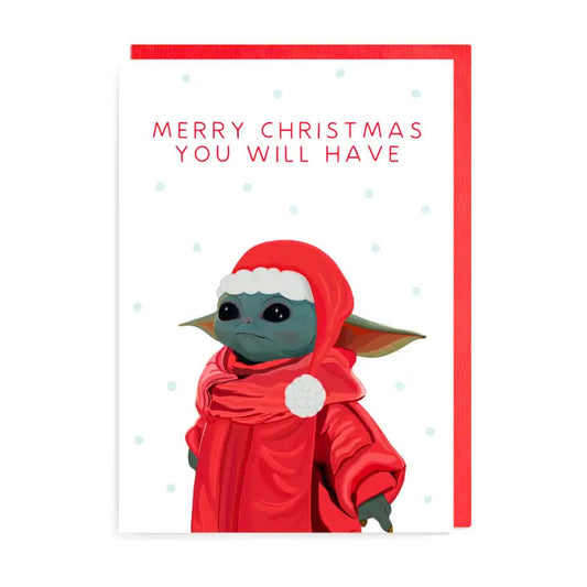 Baby Yoda Christmas Card