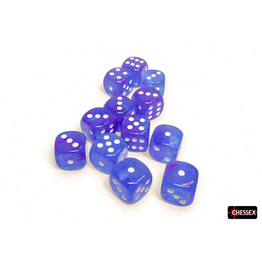 Chessex Dice Set: Nebula® Aura/white Luminary™ 16mm d6 Dice Block (12 dice) : CHX27767