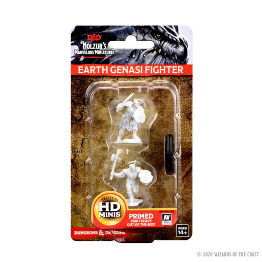 D&D Nolzur's Marvelous Miniatures: Unpainted Minis- Wave 20- Earth Genasi Fighter