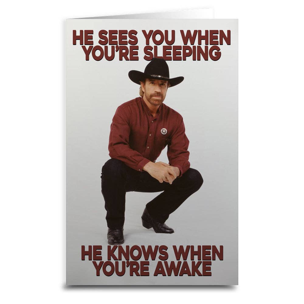 He Sees You When You're Sleeping Christmas Card