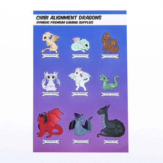 Quest's Reward Fine Art Sticker Sheet - Chibi Alignment Dragons