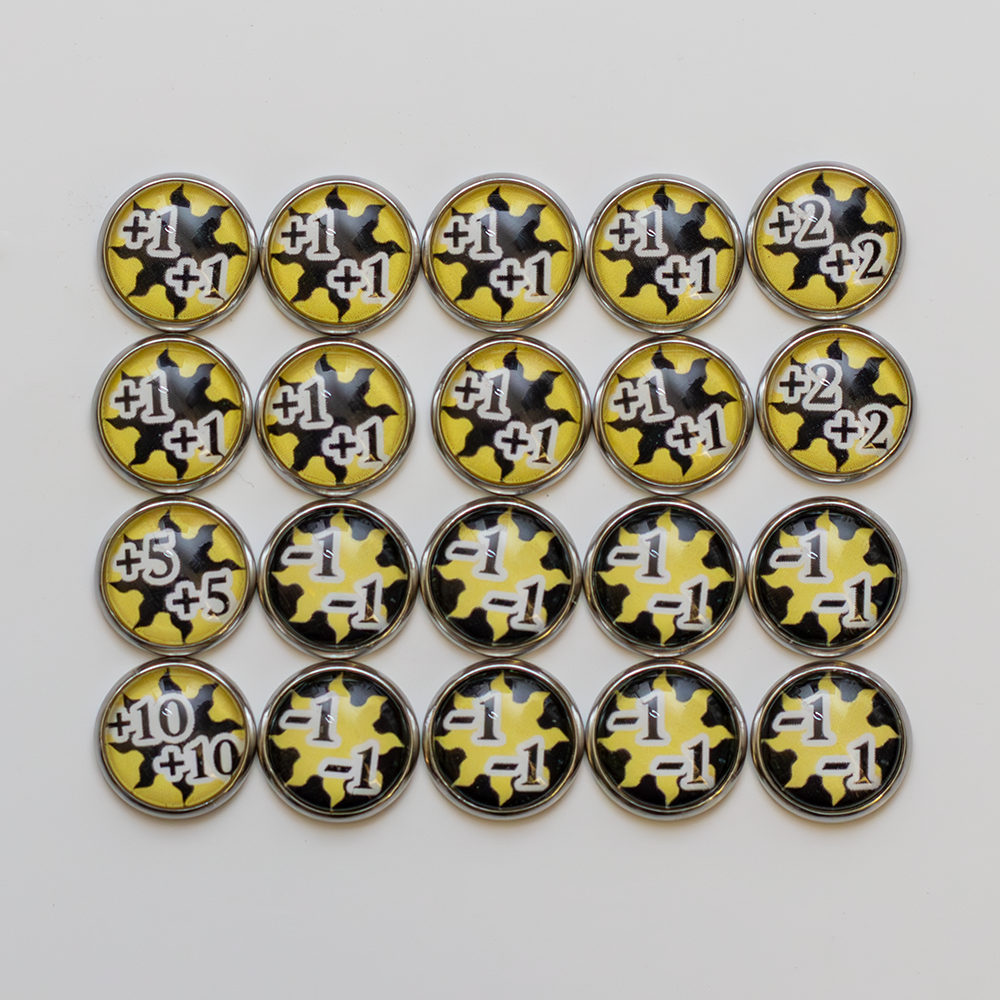 Handmade Glass & Metal Stat Counters for Magic The Gathering